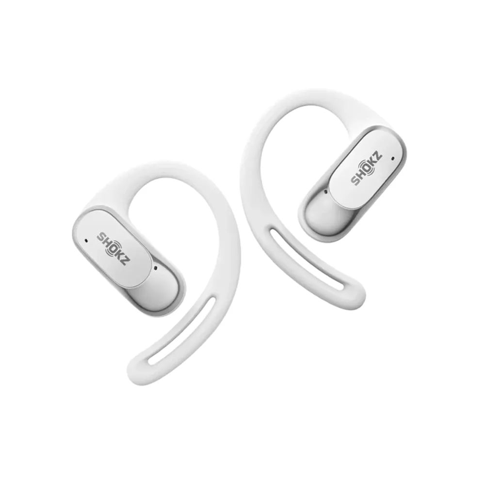Team Cycles Shokz OpenFit Air Wireless Headphones in White | Interest FREE Finance & Online Refund Policy.