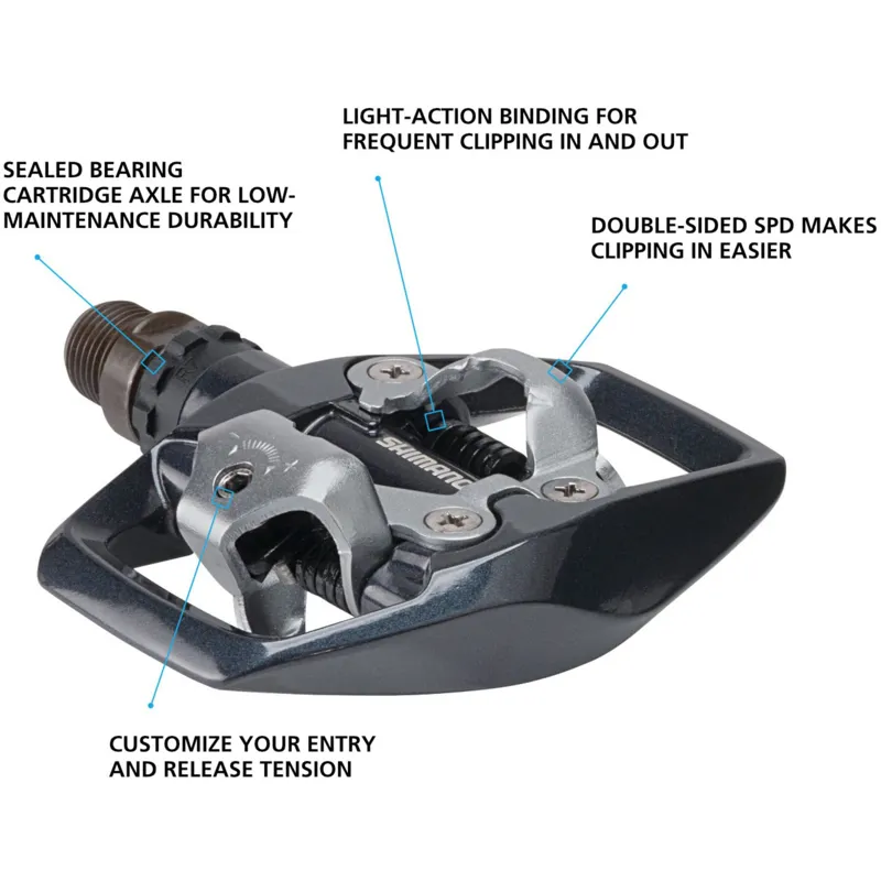 Shimano PD-ED500 Light Action SPD Pedals in Black-1