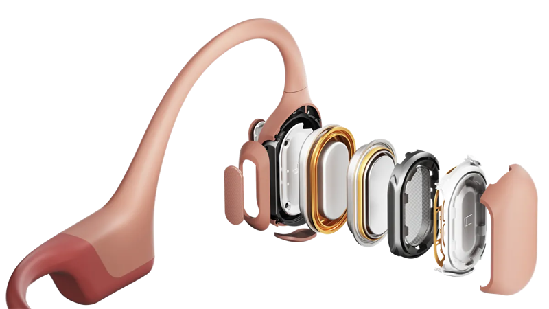 Shoks OpenRun Pro Wireless Headphones in Pink-3