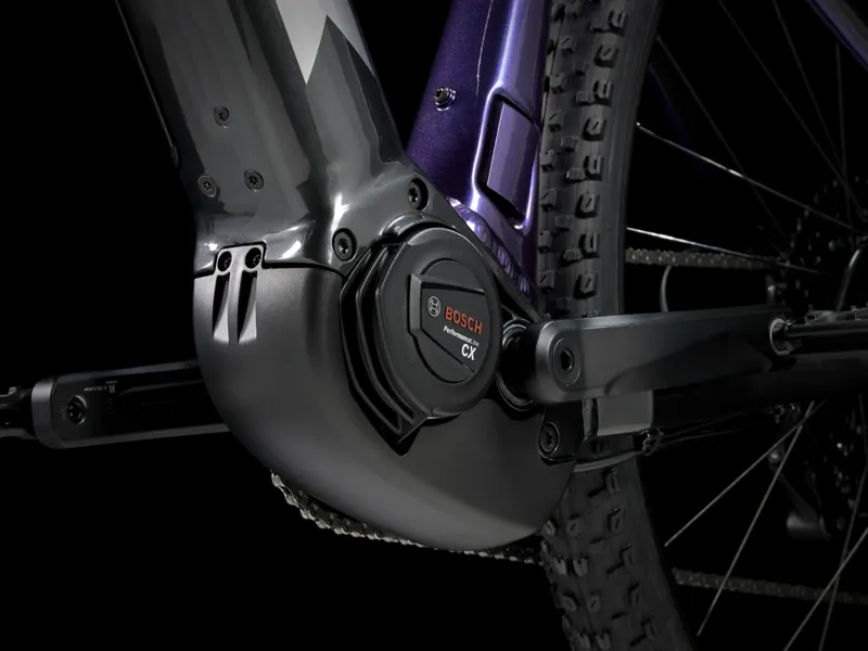 TREK Powerfly 4 625W Gen 4 Electric Mountain Bike in Grey and Purple Flip-8