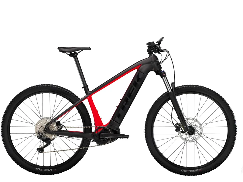 TREK Powerfly 4 625Wh Gen 4 Electric Mountain Bike in Matte Black and Gloss Red