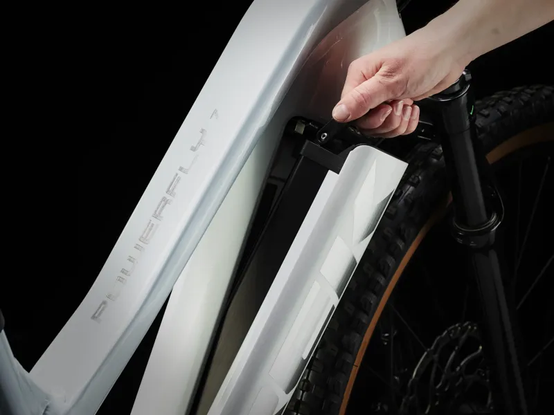 TREK Powerfly FS 7 Gen 3 625Wh Full Suspension Electric Mountain Bike in White Prismatic and Plasma Grey Pearl-2