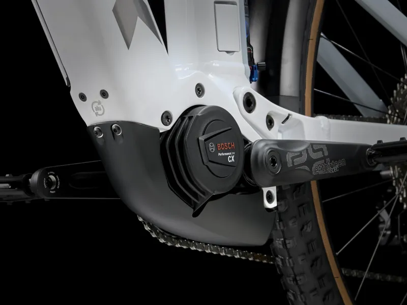 TREK Powerfly FS 7 Gen 3 625Wh Full Suspension Electric Mountain Bike in White Prismatic and Plasma Grey Pearl-8