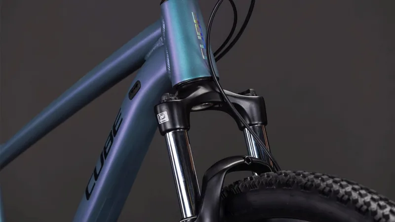 Cube Aim Pro Hardtail Mountain Bike in Smardgrey and Prism-1