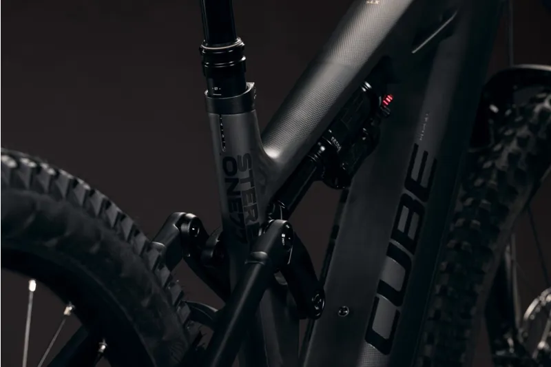 Cube Stereo Hybrid ONE77 HPC SLX 800Wh Electric Full Suspension Mountain Bike in Blackline-1