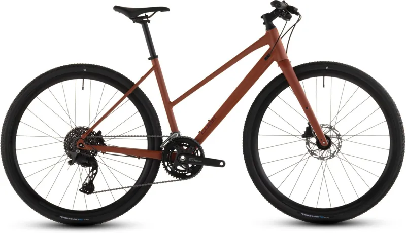 Cube Nulane Race T Hybrid Bike in Amber and Black