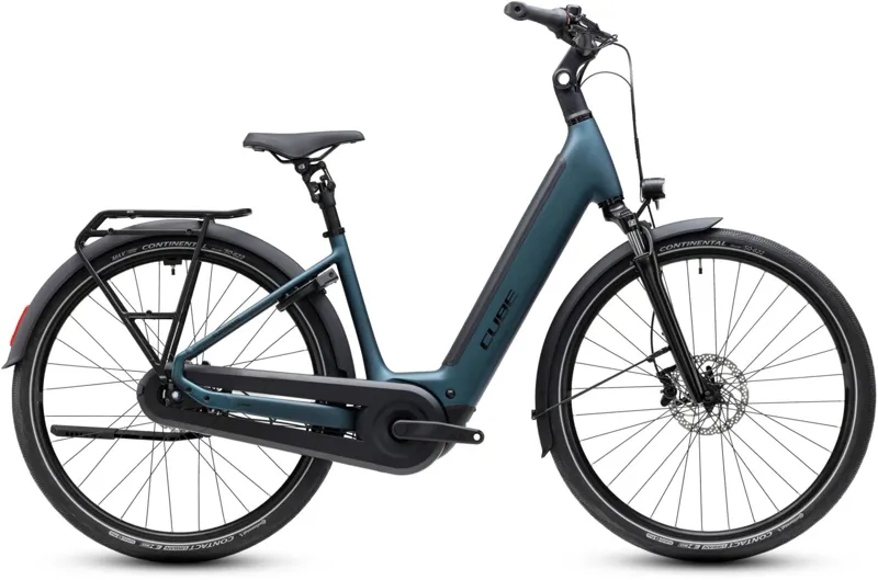 Cube Supreme RT Hybrid Comfort EX EE 600Wh Electric Hybrid Bike in Royalgreen and Black