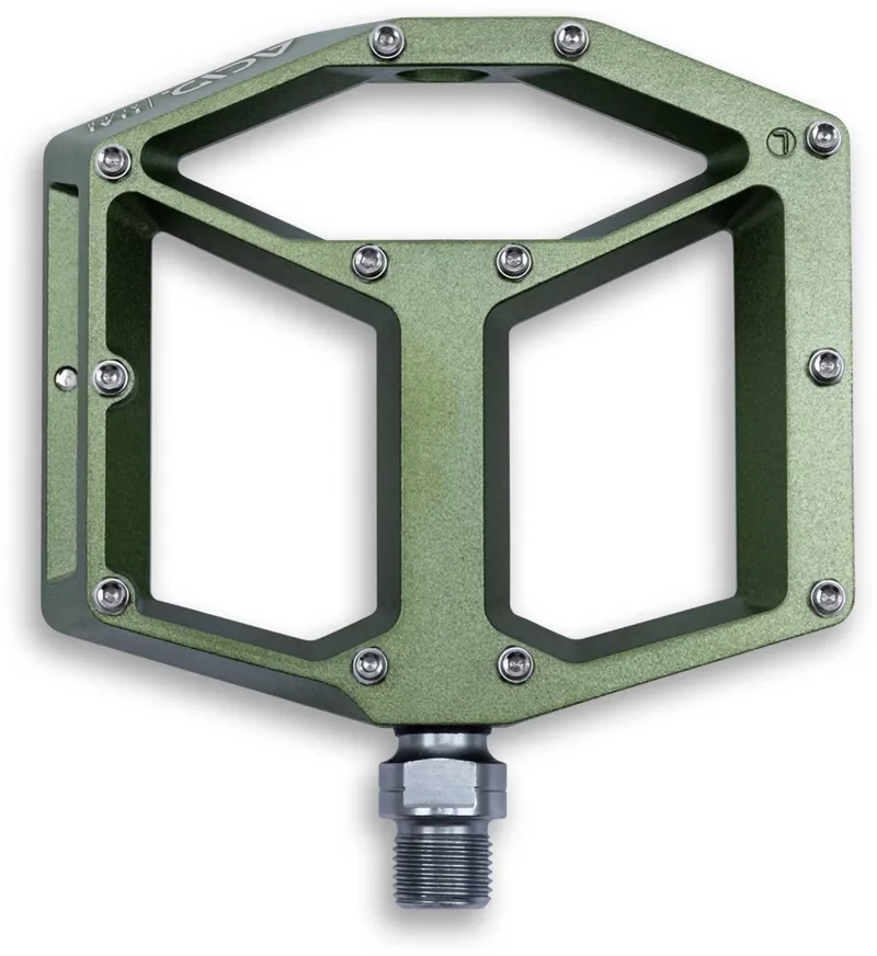 Acid A3-ZP R Flat Mountain Bike Pedals in Olive
