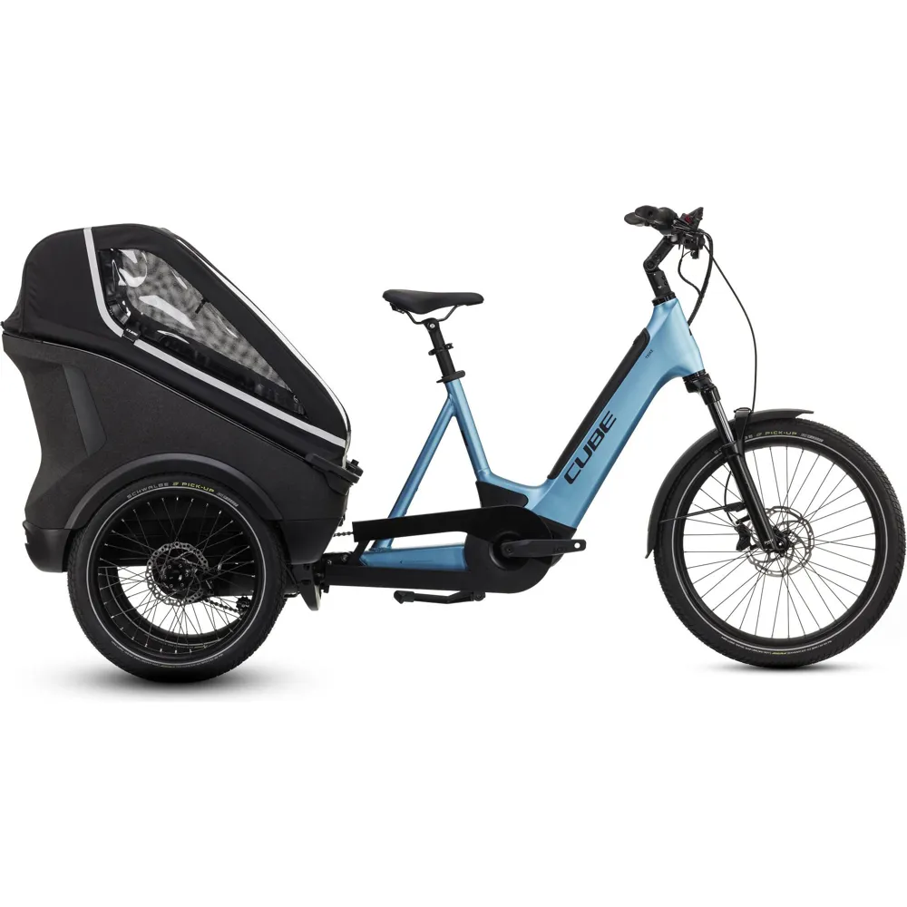 Team Cycles Cube Trike Hybrid Family 750Wh Electric Cargo Bike in Blue Reflex and Black | Interest FREE Finance & Online Refund Policy.