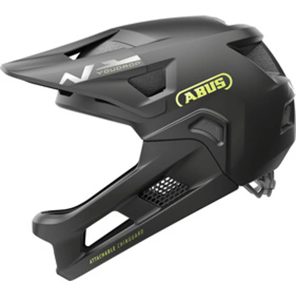 Team Cycles Abus Youdrop FF Kids Full Frame Mountain Bike Helmet in Velvet Black | Interest FREE Finance & Online Refund Policy.