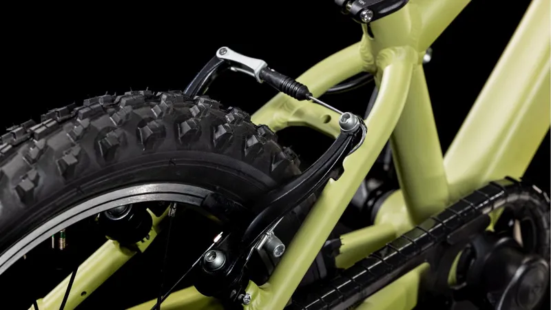 Cube Acid 160 16 Inch Kids Bike in Lightolive and Orange-3