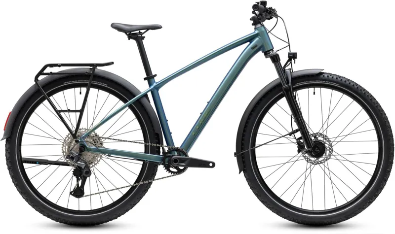 Cube Aim SLX FE Hardtail Mountain Bike in Shiftverde and Chrome