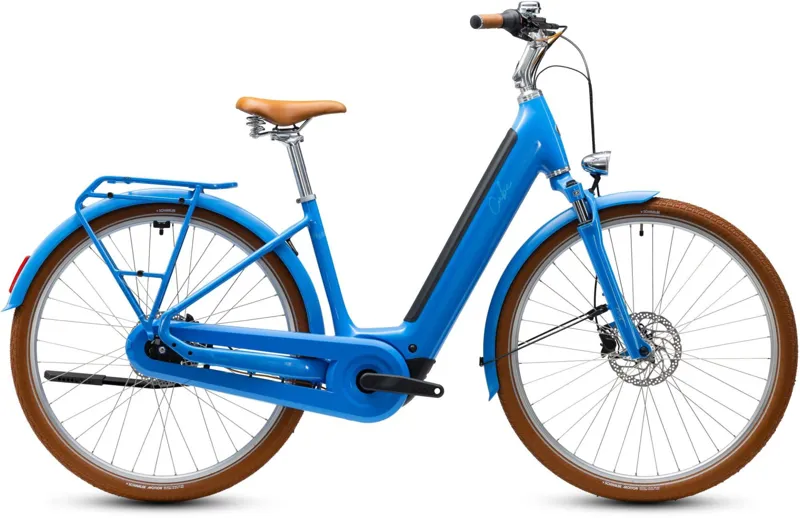 Cube Aruba Hybrid 600Wh Electric Hybrid Bike in Deepsky and Brown