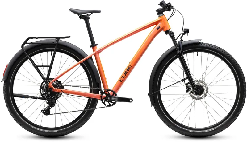 Cube Aim One FE Hardtail Mountain Bike in Salmon and Black
