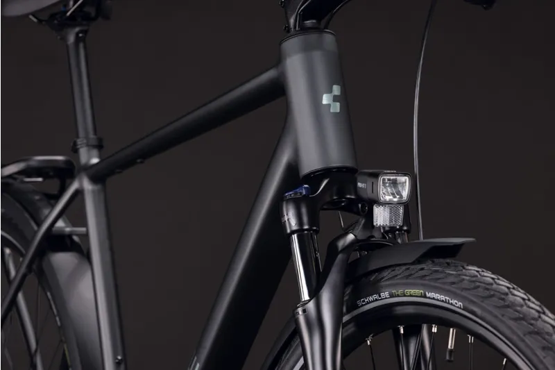 Cube Kathmandu ONE Hybrid Bike in Blackforest and Chrome-4