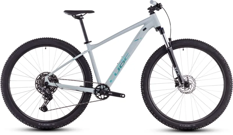 Cube Aim Race Hardtail Mountain Bike in Frozengrape and Turmalin