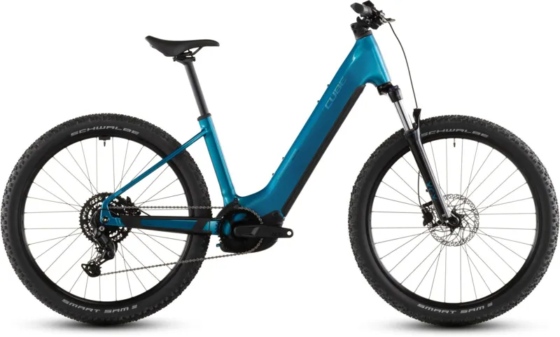 Cube Reaction Hybrid Performance EE 600Wh Electric Mountain Bike in Electricblue adn Dazzle