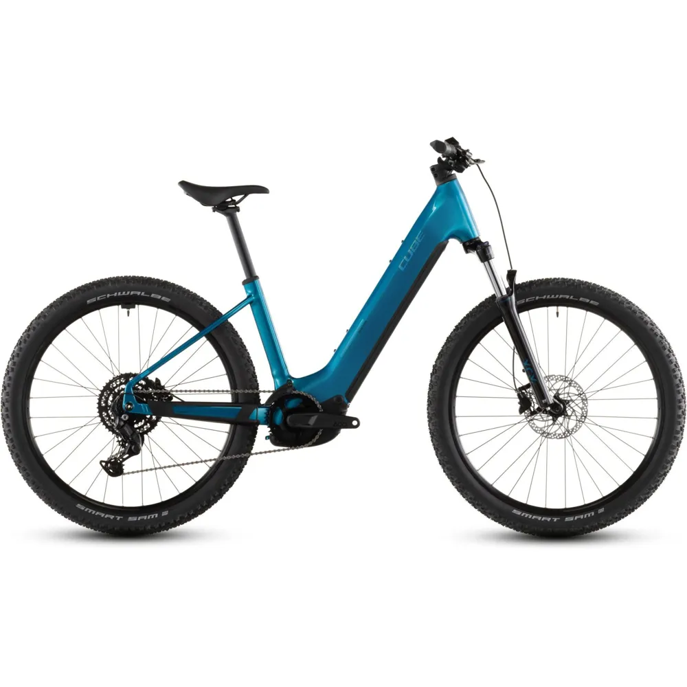 Team Cycles Cube Reaction Hybrid Performance EE 600Wh Electric Mountain Bike in Electricblue adn Dazzle | Interest FREE Finance & Online Refund Policy.