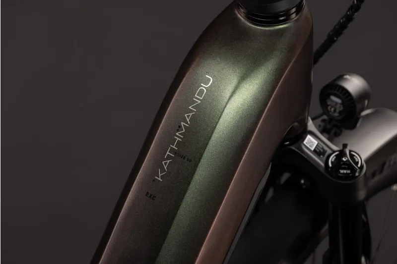 Cube Kathmandu Hybrid EXC EE 800Wh Electric Hybrid Bike in Stellar and Chrome-1