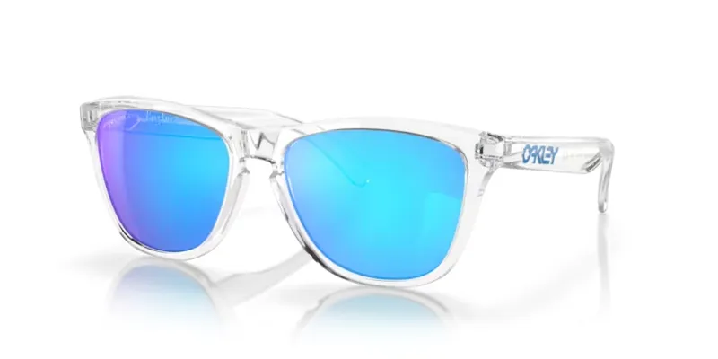 Oakley Frogskins Sunglasses in Crystal Clear and Prizm Saphire-7