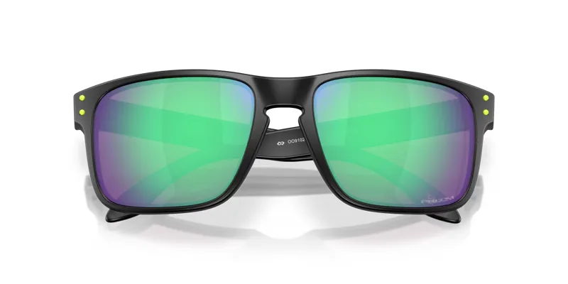 Oakley Holbrook Court Collection Sunglasses in Matte Black with Prizm Road Jade Lenses-3