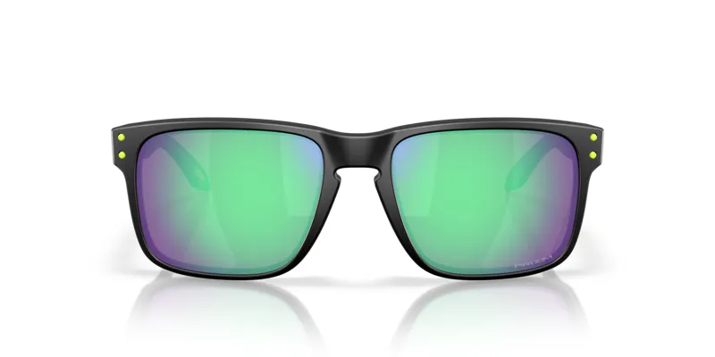 Oakley Holbrook Court Collection Sunglasses in Matte Black with Prizm Road Jade Lenses-4
