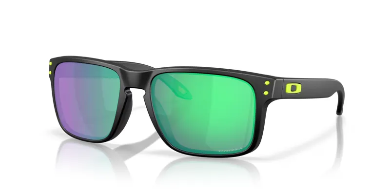 Oakley Holbrook Court Collection Sunglasses in Matte Black with Prizm Road Jade Lenses-6