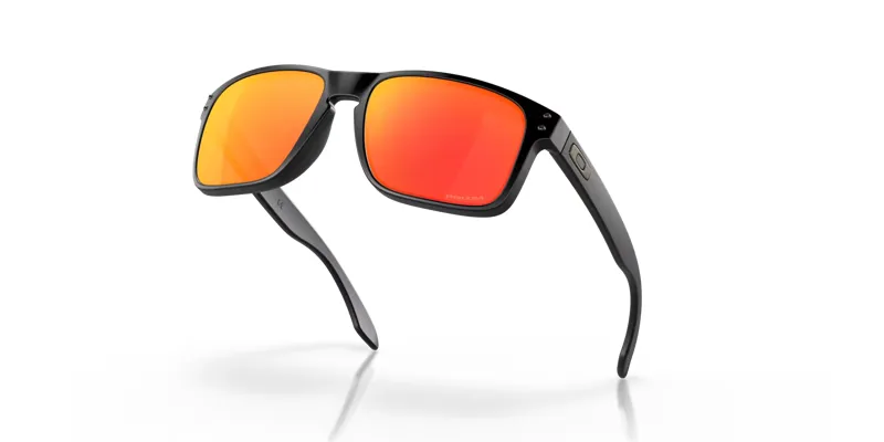 Oakley Holbrook Sunglasses in Matte Black with Prizm Ruby Lenses