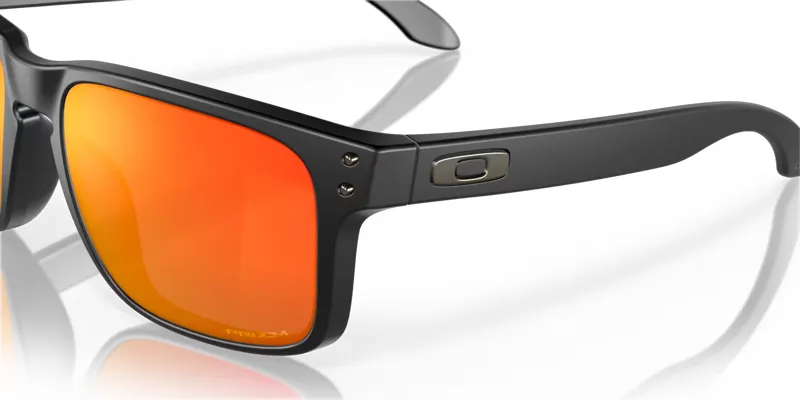 Oakley Holbrook Sunglasses in Matte Black with Prizm Ruby Lenses-1