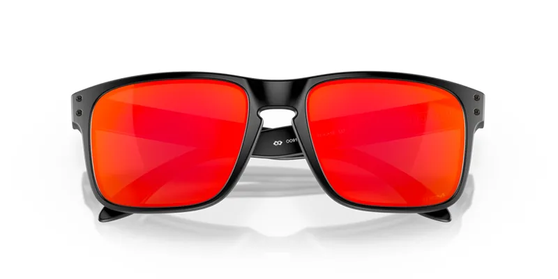 Oakley Holbrook Sunglasses in Matte Black with Prizm Ruby Lenses-3