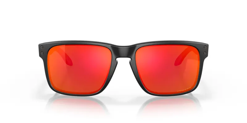 Oakley Holbrook Sunglasses in Matte Black with Prizm Ruby Lenses-4