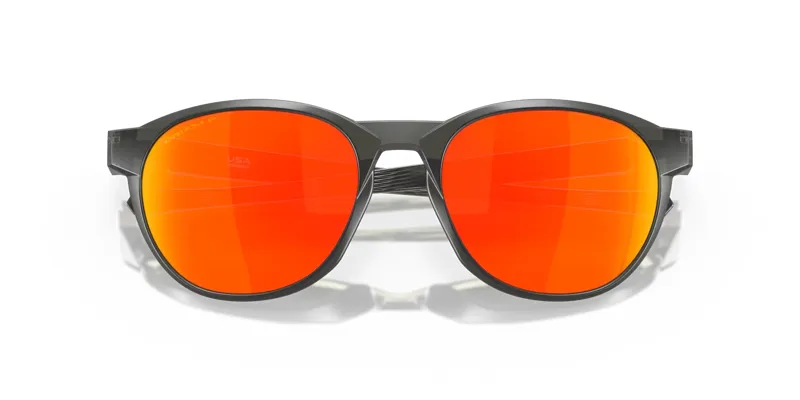 Oakley Reedmace Sunglasses in Matte Grey Smoke and Polarized Prizm Ruby-3