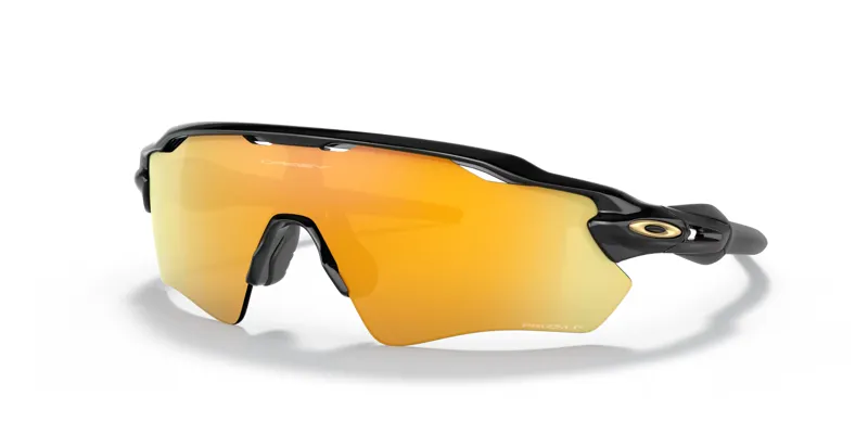 Oakley Radar EV Path Sunglasses in Polished Black with Prizm 24K Polarized Lenses-4