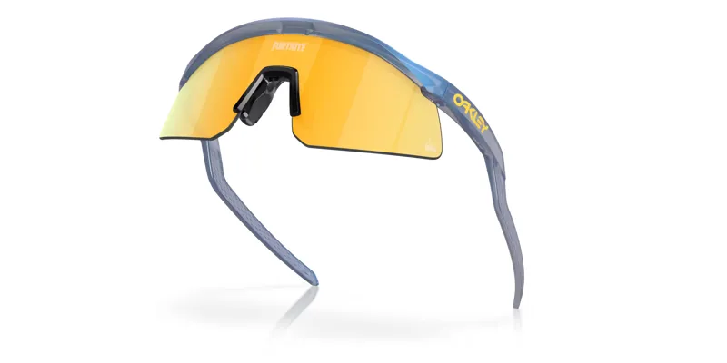Oakley x Fortnite Hydra Sunglasses in Matte Cyan Blue and Clear Shift with Prizm 24K Lenses