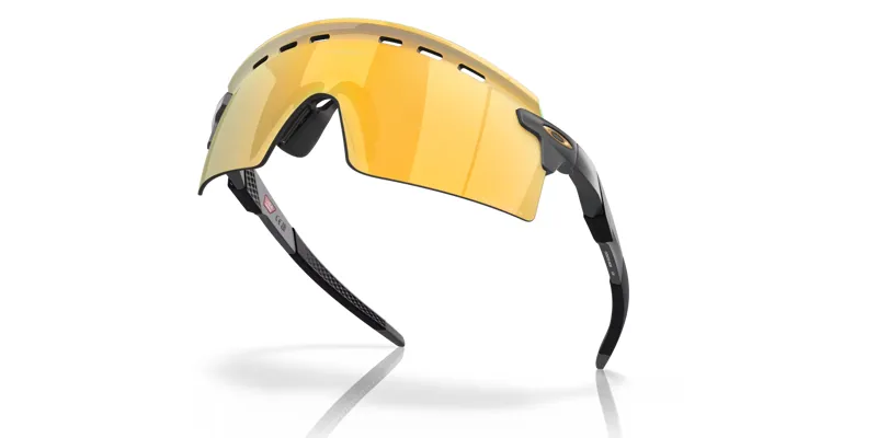 Oakley Encoder Strike Sunglasses in Matte Carbon and Prizm 24K Lenses
