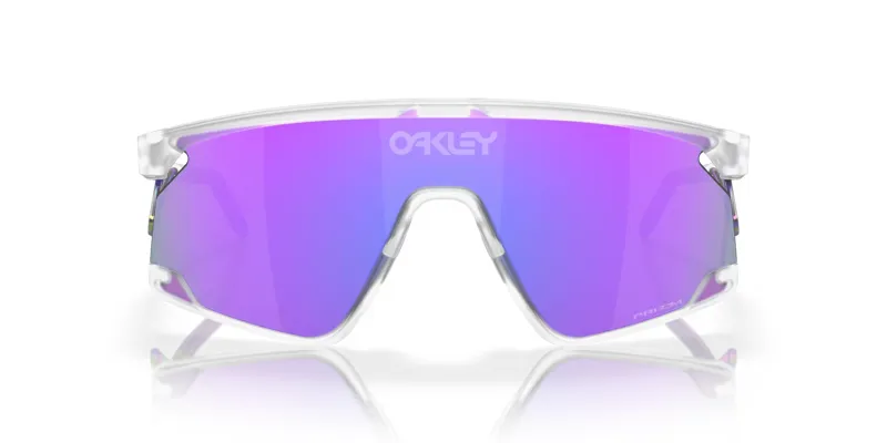 Oakley BXTR Metal Sunglasses in Matte Clear with Prizm Violet Lenses-4