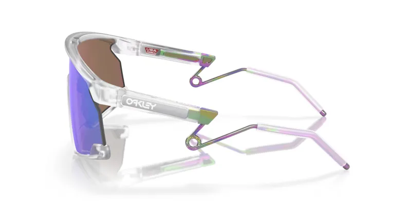 Oakley BXTR Metal Sunglasses in Matte Clear with Prizm Violet Lenses-5