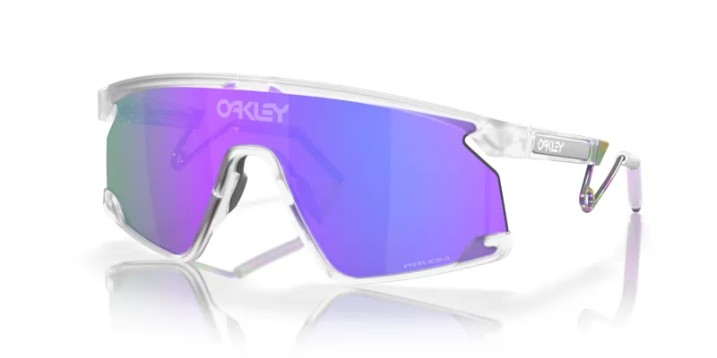 Oakley BXTR Metal Sunglasses in Matte Clear with Prizm Violet Lenses-6