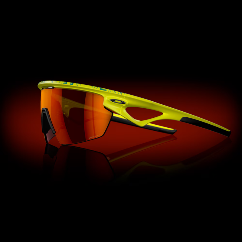 Oakley Sphaera Inner Spark Collection Sunglasses in Prizm Ruby and Matte Tennis Ball Yellow and Celeste Neuron-2