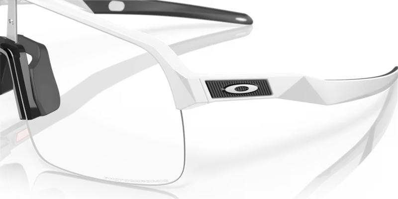 Oakley Sutro Lite Sunglasses in Matte White and Clear Photochromic-1