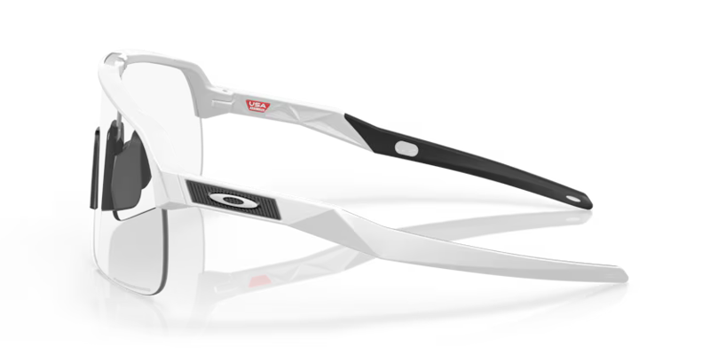 Oakley Sutro Lite Sunglasses in Matte White and Clear Photochromic-6