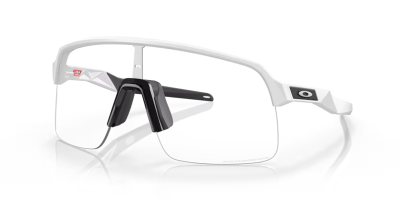Oakley Sutro Lite Sunglasses in Matte White and Clear Photochromic-7