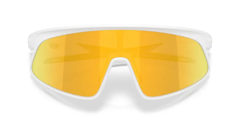 Oakley RSLV 141 Sunglasses in Matte White with Prizm 24K Lenses-3