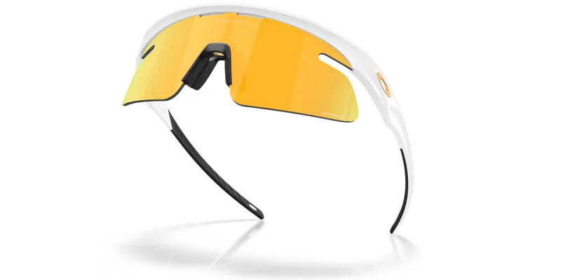 Oakley RSLV Lite Sunglasses in Matte White with Prizm 24K Lenses
