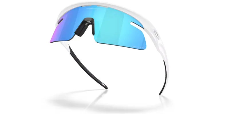 Oakley RSLV Lite Sunglasses in Matte White with Prizm Sapphire Lenses