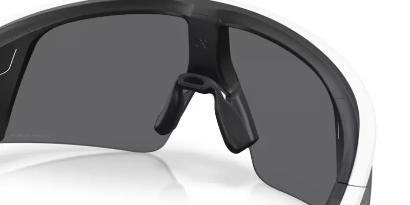 Oakley Meta Vanguard Sunglasses in White with Prizm Black Lenses-2