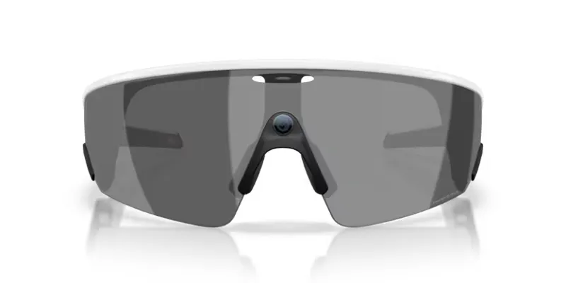 Oakley Meta Vanguard Sunglasses in White with Prizm Black Lenses-5