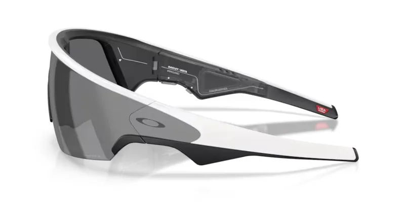 Oakley Meta Vanguard Sunglasses in White with Prizm Black Lenses-6