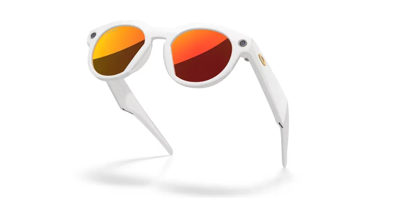 Oakley Meta HSTN Glasses in Warm Grey with Prizm Ruby Lenses