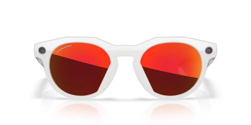 Oakley Meta HSTN Glasses in Warm Grey with Prizm Ruby Lenses-5